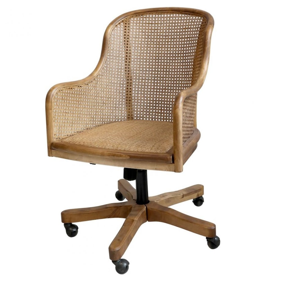 Krzesło biurowe retro z plecionką wiedeńską