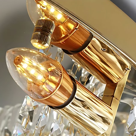 Lampa Sufitowa App1729-8C 60Cm Złoty, Szkło