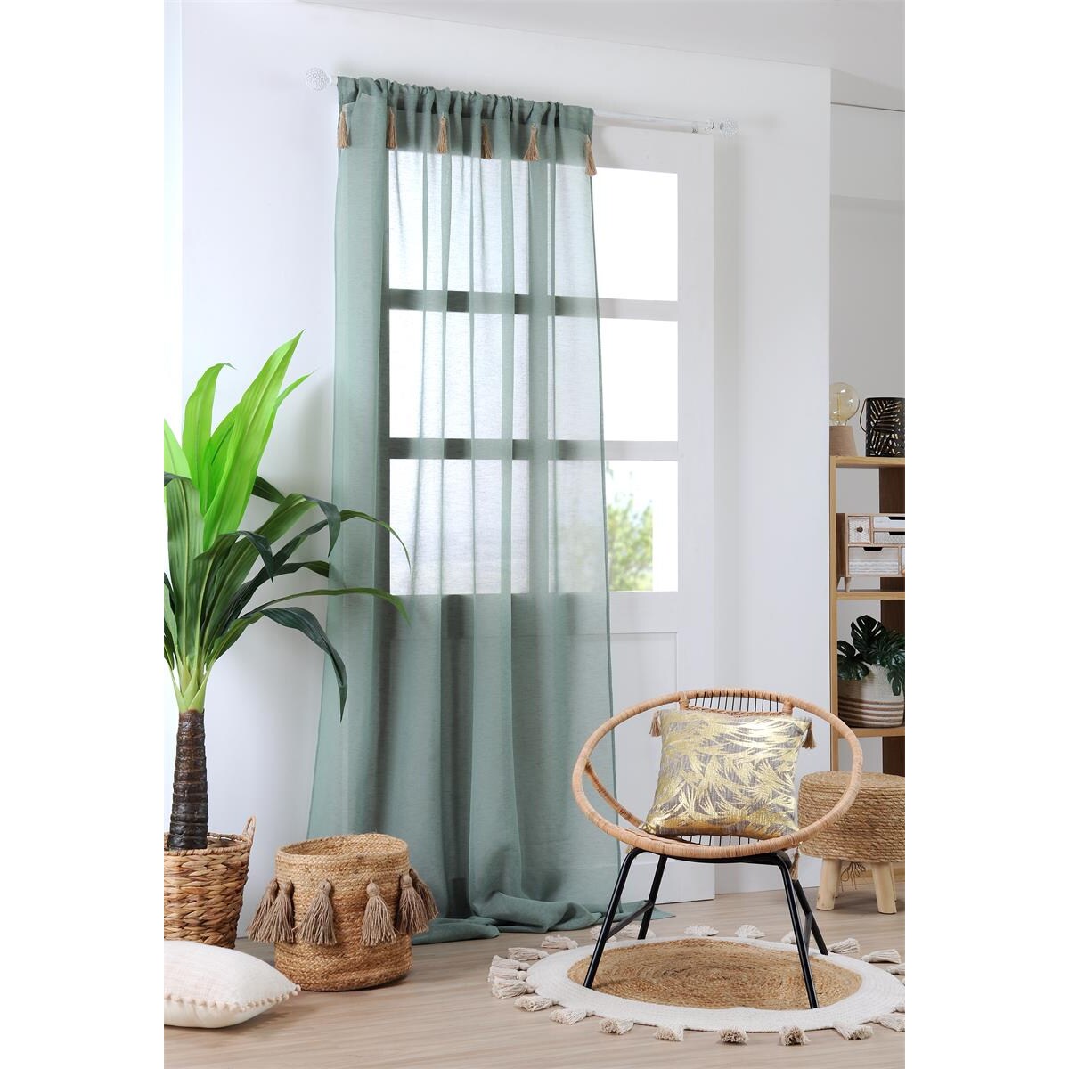 Firana z frędzlami, IBIZA, 140 x 260 cm