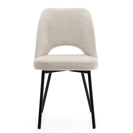 Krzesło tapicerowane MILO jasny beż do salonu jadalni kuchni