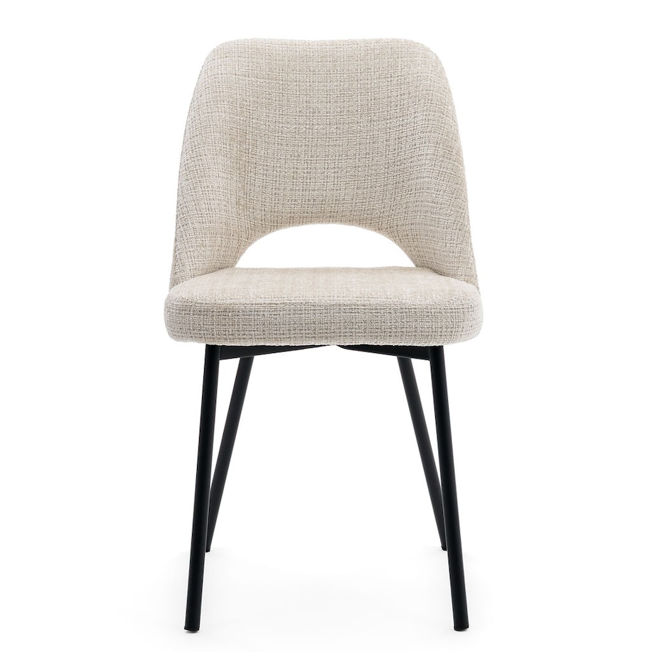 Krzesło tapicerowane MILO jasny beż do salonu jadalni kuchni