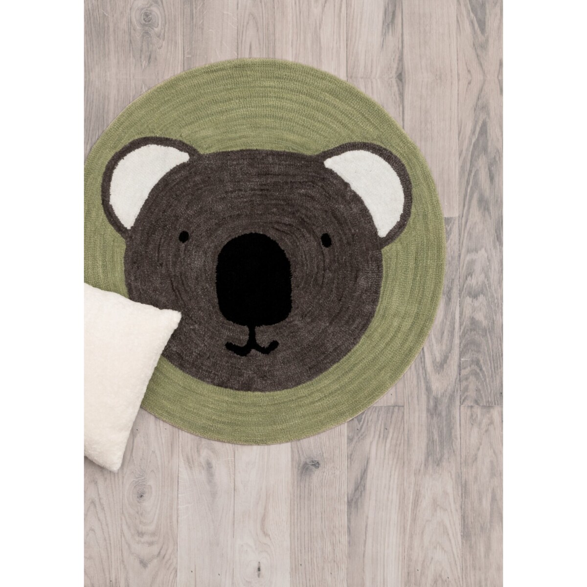 Dywan okrągły szaro-zielony Ø 100 cm COALA