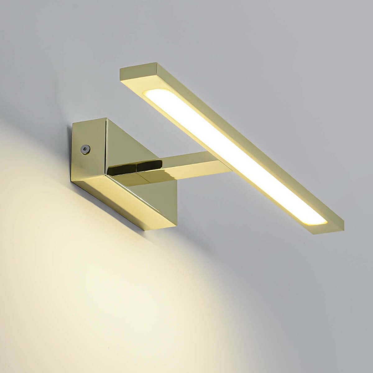 Kinkiet LAMPA galeryjka ISLA GS-LWB-12W/3 GOLD Light Prestige OPRAWA ścienna LED 12W 3000K do łazienki nad lustro IP44 złota