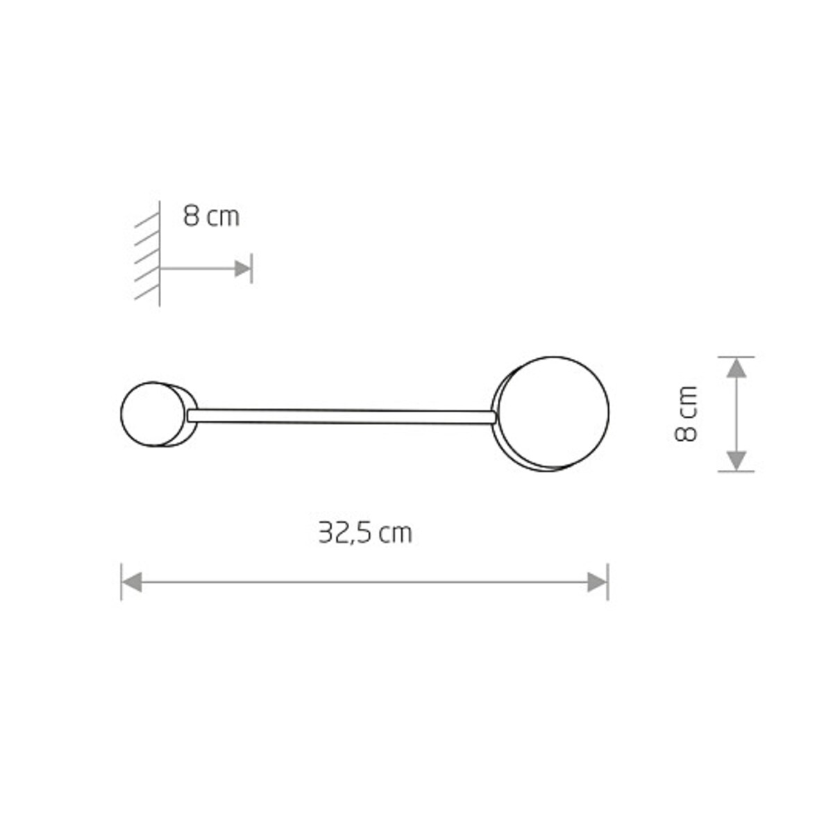Lampa ścienna 7806 ORBIT Czarny Nowodvorski