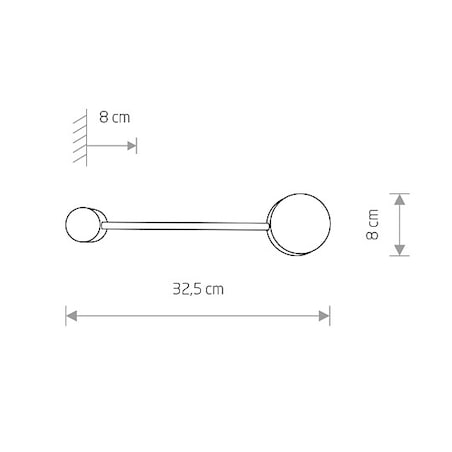 Lampa ścienna 7806 ORBIT Czarny Nowodvorski