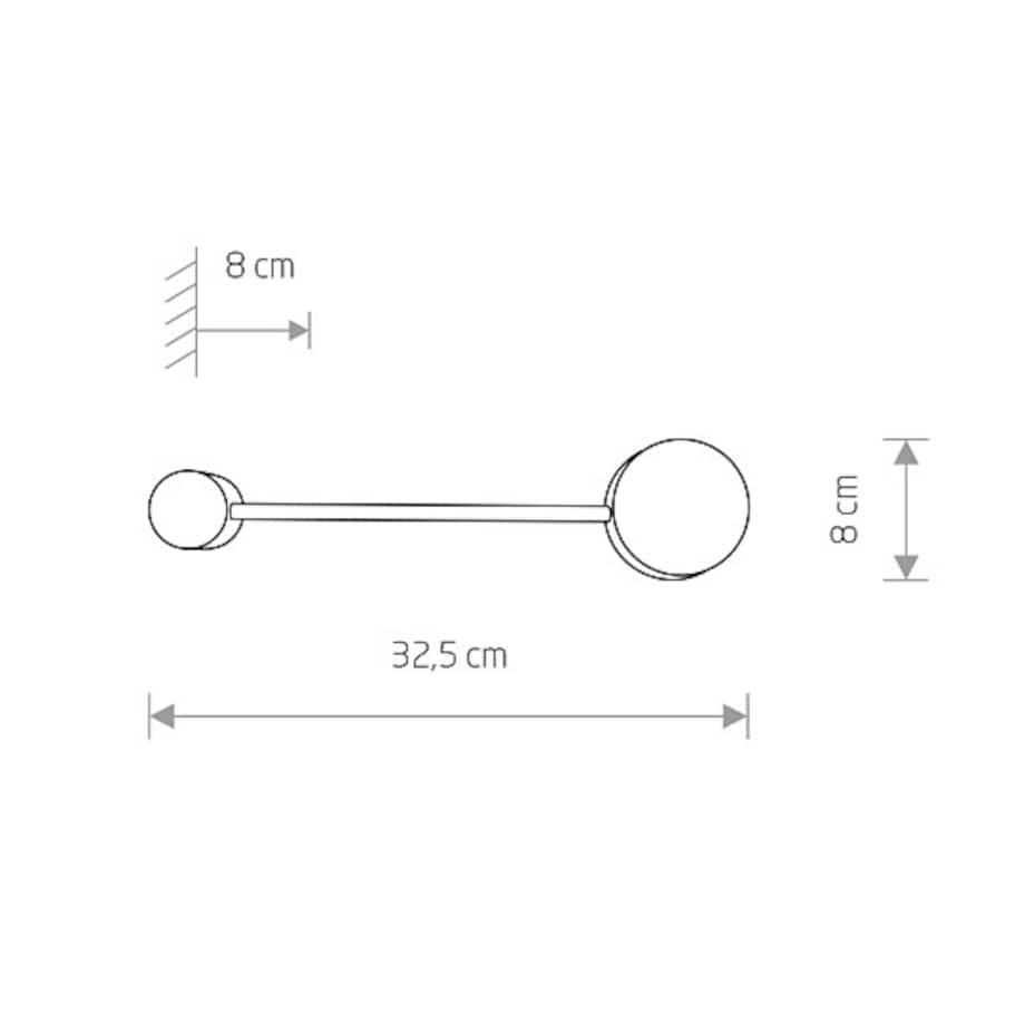 Lampa ścienna 7806 ORBIT Czarny Nowodvorski