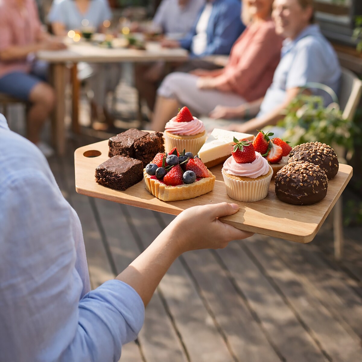 Deski Drewniane Kuchenne Do Krojenia Serwowania Zestaw 3 Szt Naturalne Drewno