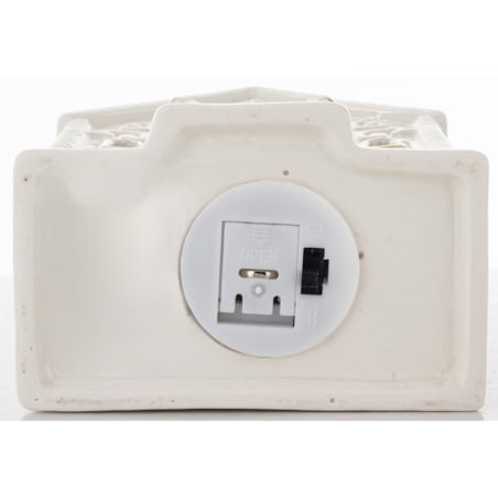 Domek ceramiczny LED 13,5x9 cm z wysokim kominem