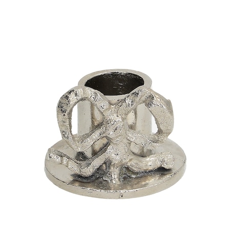 Świecznik Glint 5x5x4 cm boże narodzenie, święta, świąteczne, srebrny, 5x5x4 cm