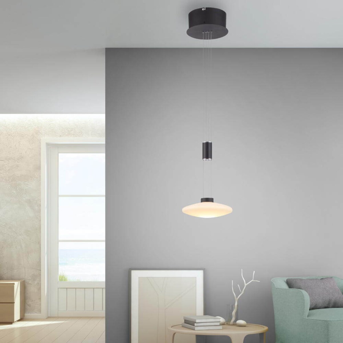 Lampa wisząca Lautada LED 7,5W z funkcją pamięci czarna