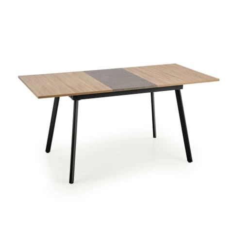 STÓŁ ROZKŁADANY 120-160cm Bonal DĄB SONOMA czarne nogi