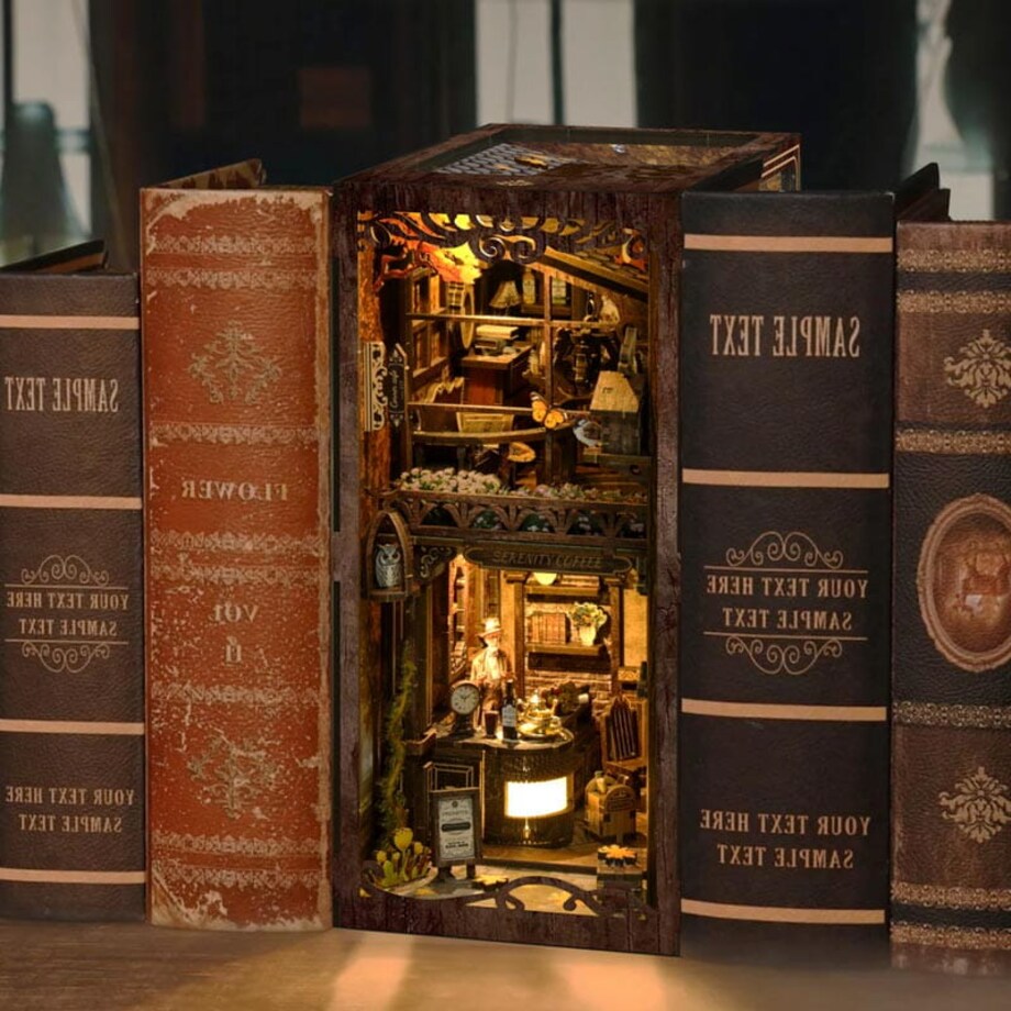 Miniaturowy domek Book Nook - Dom kawy