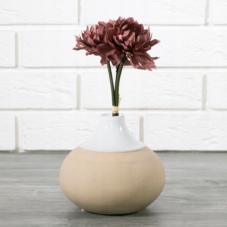 WAZON na różę CERAMICZNY beżowy