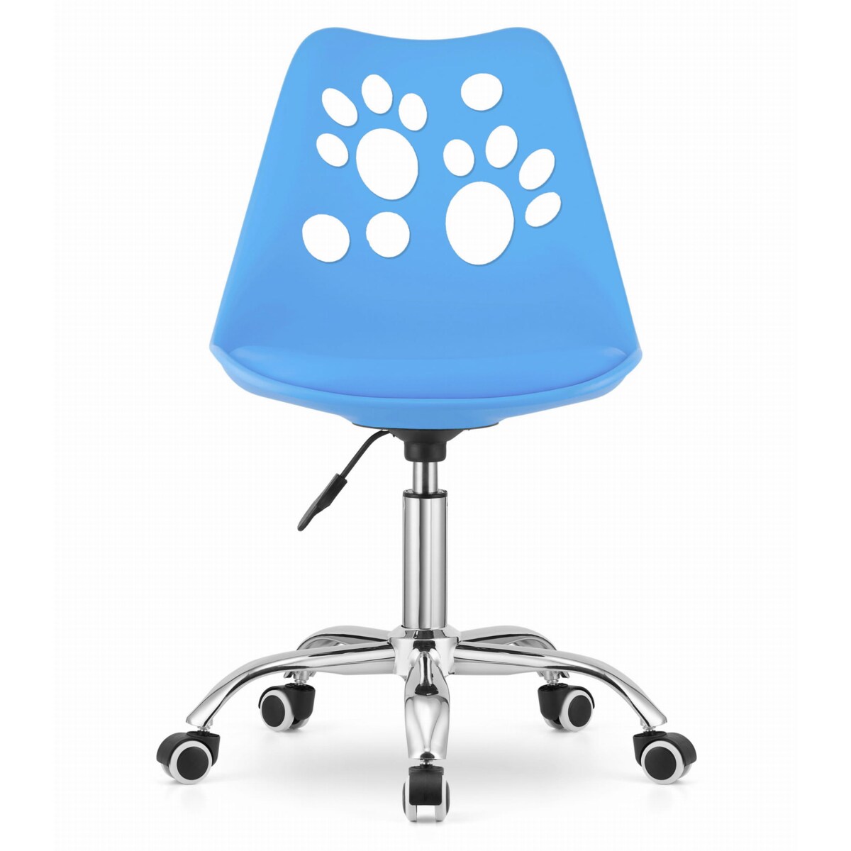 Krzesło Do Jadalni Kuchni Salonu Obrotowe Print - Niebieskie