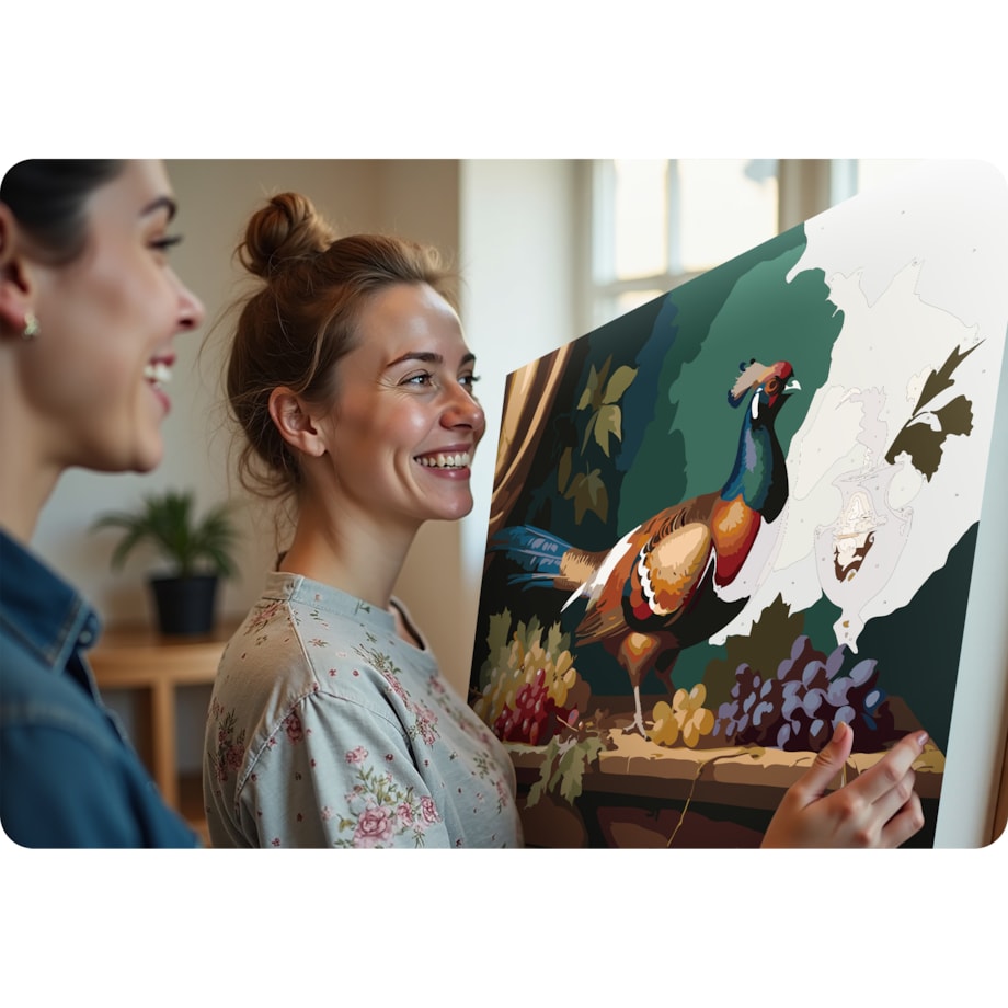 Malowanie po numerach obraz z ramą 40x50 Bażant Massido