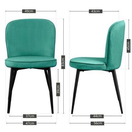Krzesło tapicerowane do salonu jadalni welurowe wygodne zielone