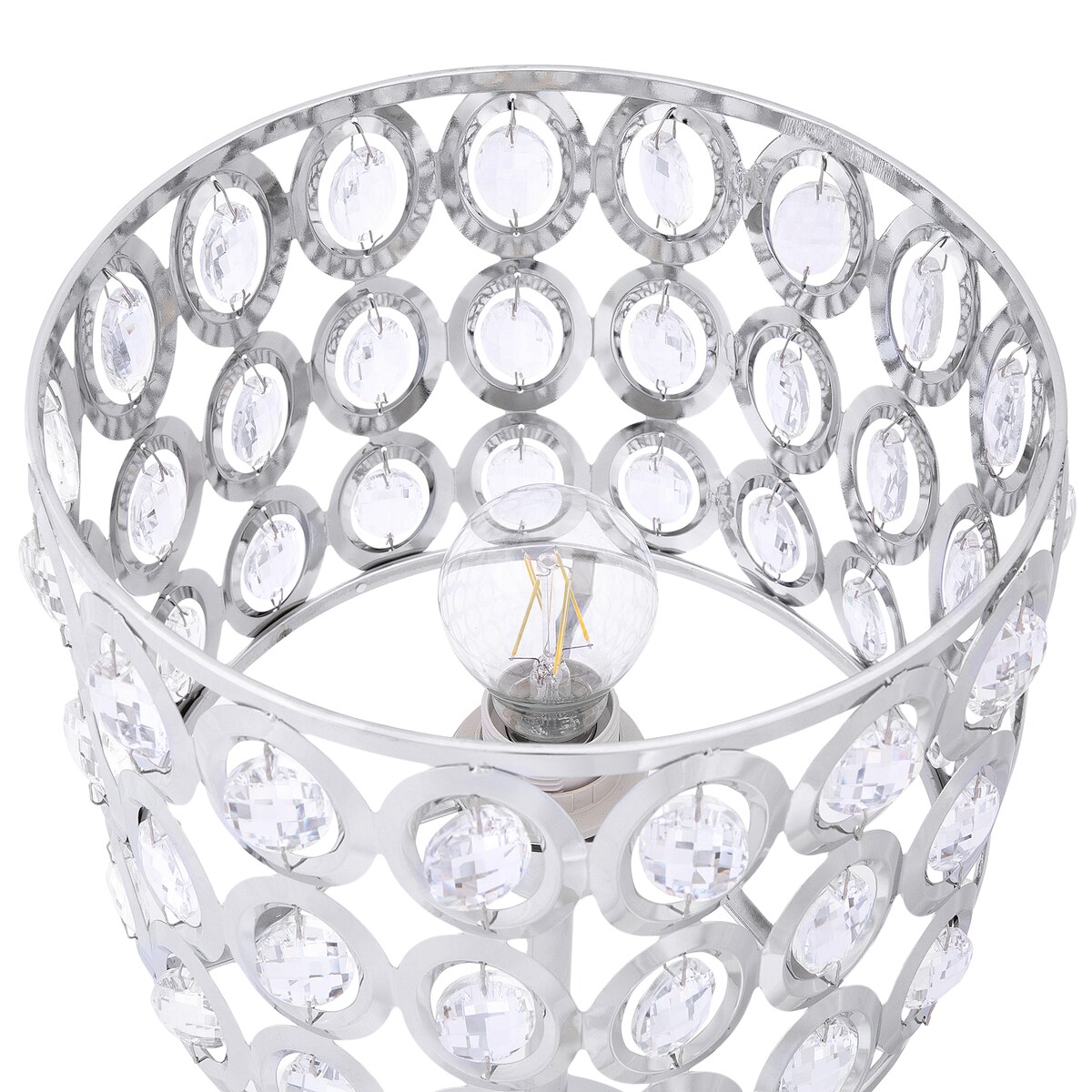 Lampa stołowa TENNA Kryształ Srebrny