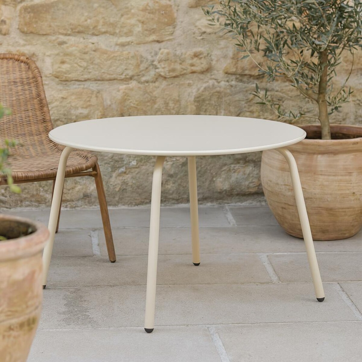 Okrągły stolik stalowy tarasowy RONDO, Ø 70 cm x 40 cm