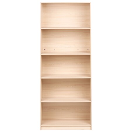 Regał na książki 5 półek ZEHNA 195 cm Jasnobrązowy