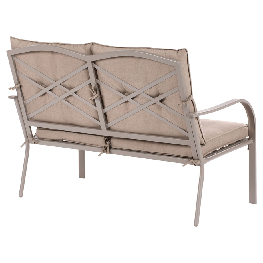 Zestaw ogrodowy dla 4 osób MESTRINO Metal Beżowy