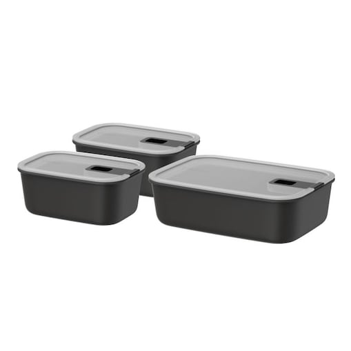 Zestaw trzech pojemników EasyClip 2.0 2x700ml + 1500ml Black