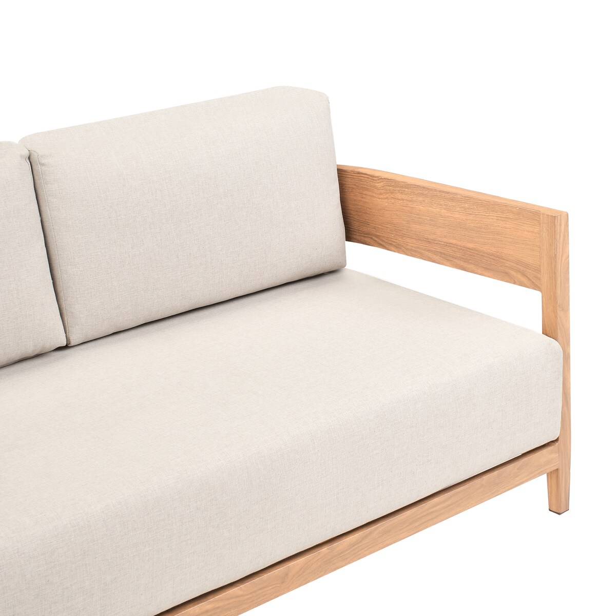Sofa ogrodowa ze stolikiem dla 2 osób SAMPIERI Jasnobrązowy Metal