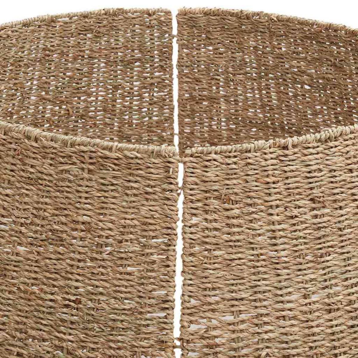 vidaXL Kołnierz do Choinki Brązowy 90 x 90 x 28 cm Trawa morska
