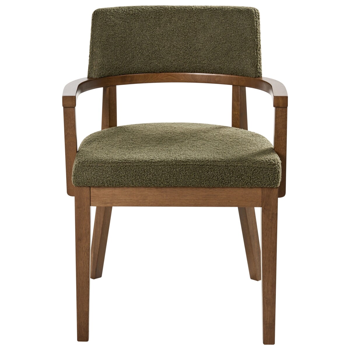 Zestaw 2 krzeseł do jadalni DALBO Boucle Ciemny brąz/ zielony