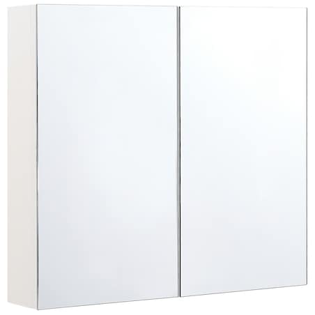 Szafka łazienkowa wisząca z lustrem NAVARRA 80 cm 70 cm Biały