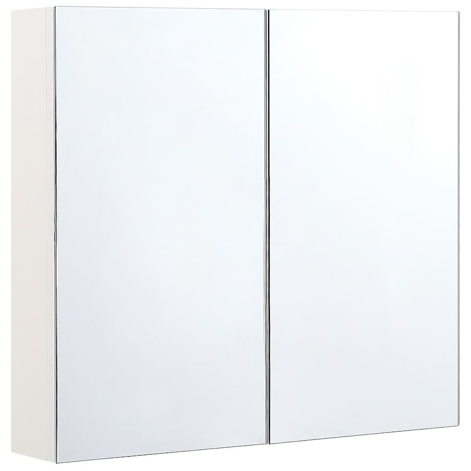 Szafka łazienkowa wisząca z lustrem NAVARRA 80 cm 70 cm Biały