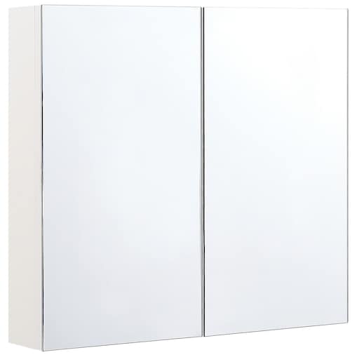 Szafka łazienkowa wisząca z lustrem NAVARRA 80 cm 70 cm Biały