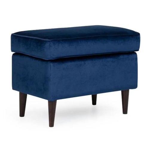 Pufa RON VELVET granatowa