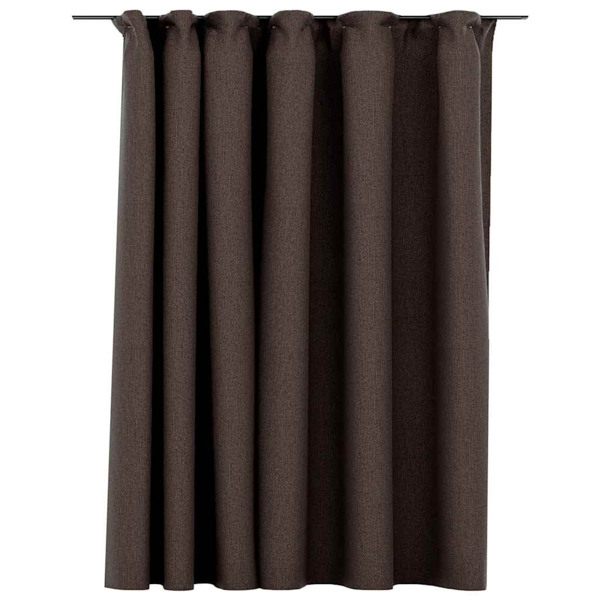 vidaXL Zasłona stylizowana na lnianą, z haczykami, taupe, 290x245 cm