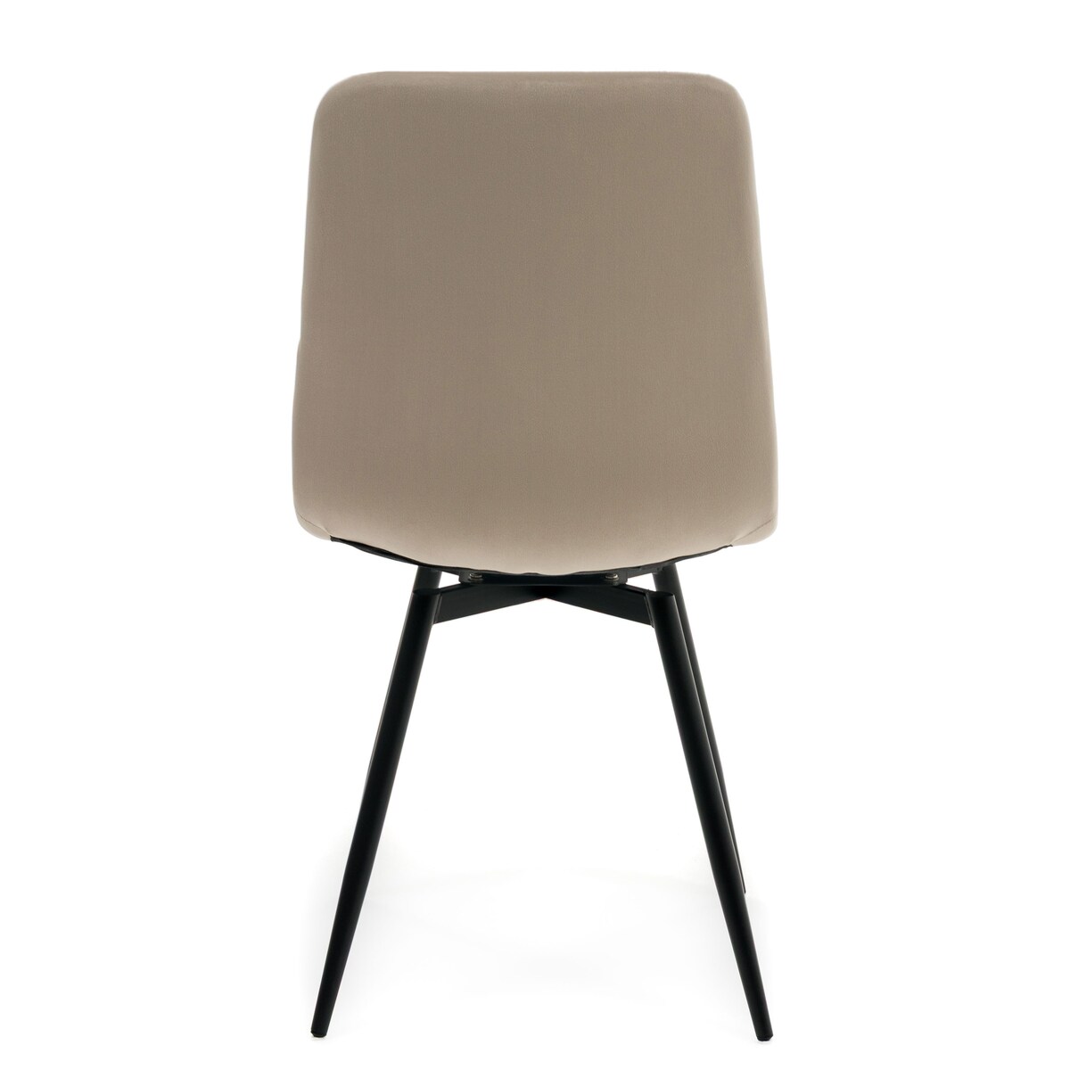 Krzesło tapicerowane obrotowe do salonu ARCO ciemnobeżowy welur