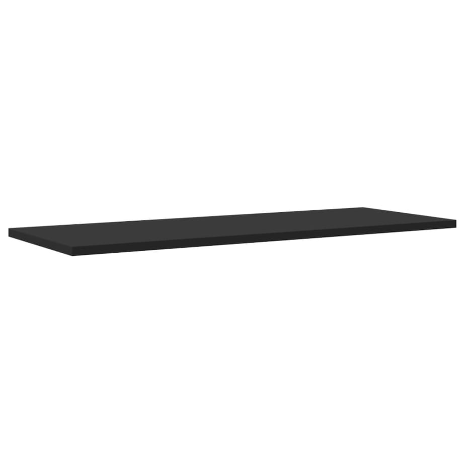 vidaXL Półki na książki, 4 szt., czarne, 80x30x1,5 cm, płyta wiórowa