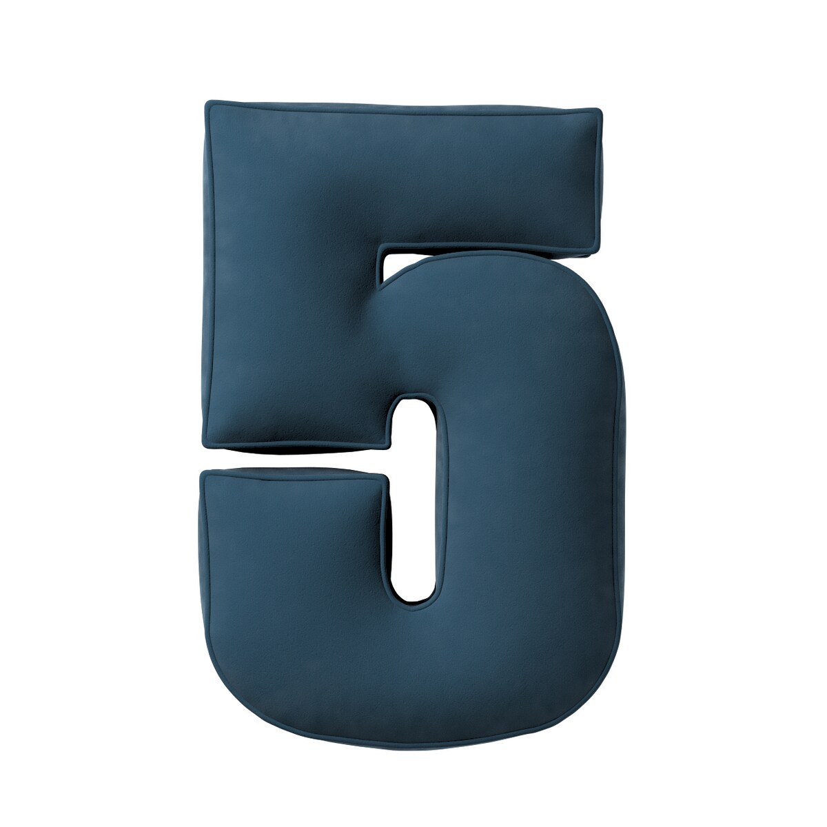 Poduszka Cyferka 5, pruski błękit, 25 x 40 cm, Posh Velvet