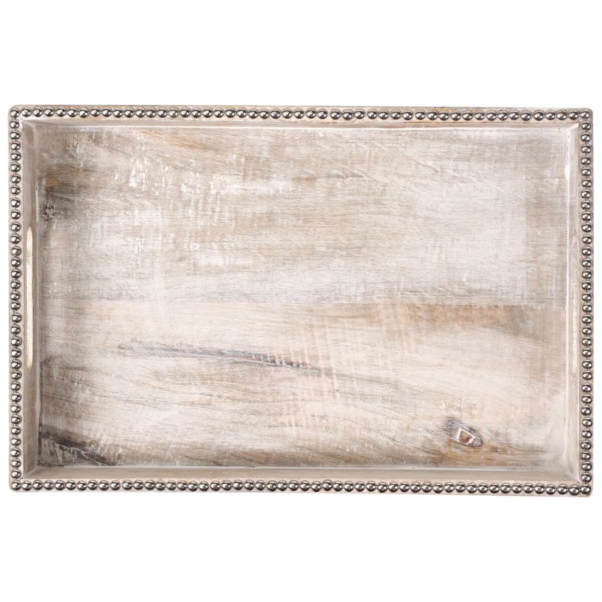 Zestaw 2 tac do serwowania QUENA Drewno mango Jasnobrązowy