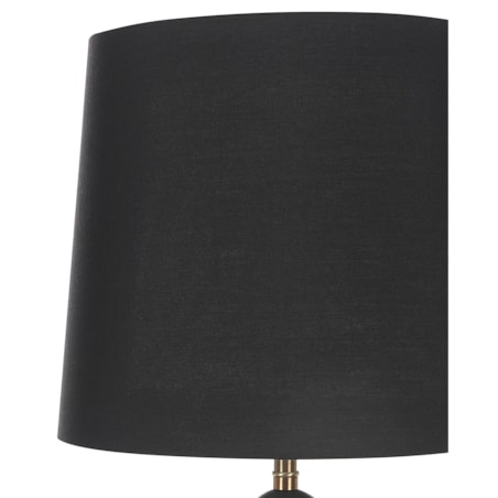Lampa stołowa metalowa czarna ze złotym ASSONET