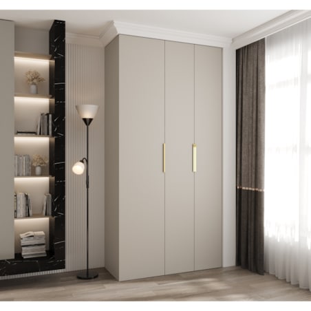 Szafa trzydrzwiowa Como 4 120 gł.50 kaszmir+złoty