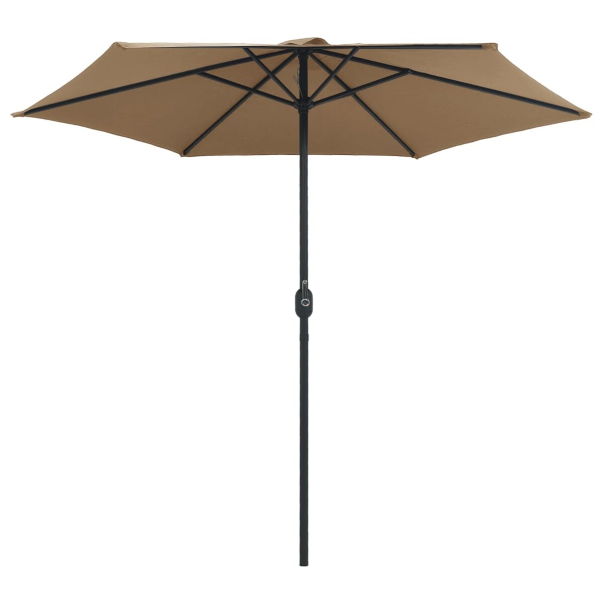 vidaXL Parasol ogrodowy na aluminiowym słupku, 270x246 cm, taupe
