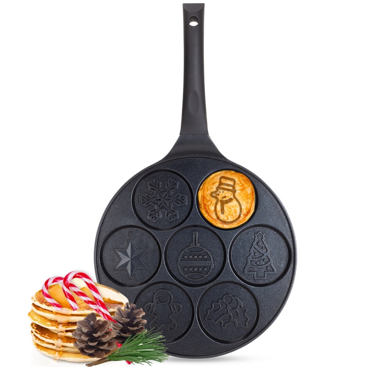 Patelnia do pancakes naleśników jajek ŚWIĄTECZNE WZORY KAMILLE