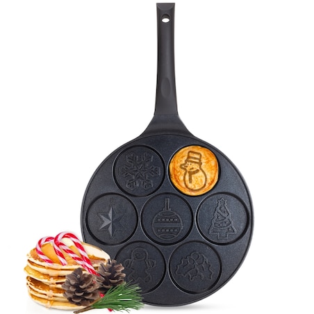 Patelnia do pancakes naleśników jajek ŚWIĄTECZNE WZORY KAMILLE