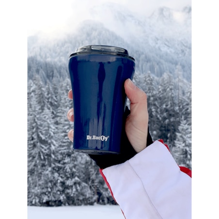 Kubek termiczny do kawy z powłoką ceramiczną Dr.Bacty Apollo - 227 ml - niebieski