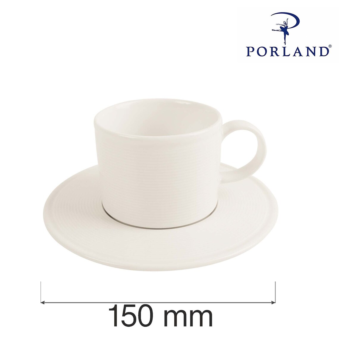 Spodek Porland Line 150 mm kremowy, porcelanowy