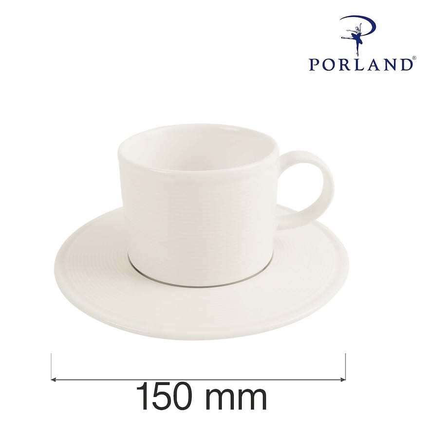 Spodek Porland Line 150 mm kremowy, porcelanowy