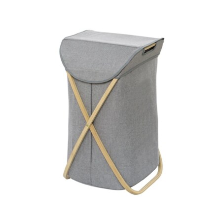 Kosz na pranie BAHARI, torba z poliestru i bawełny na składanym stelażu, WENKO