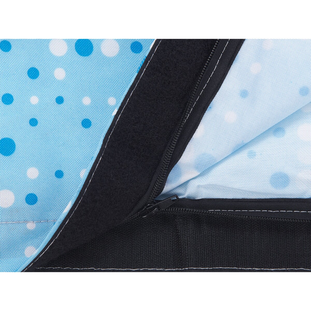 Pufa worek w kropki 140 x 180 cm błękitny