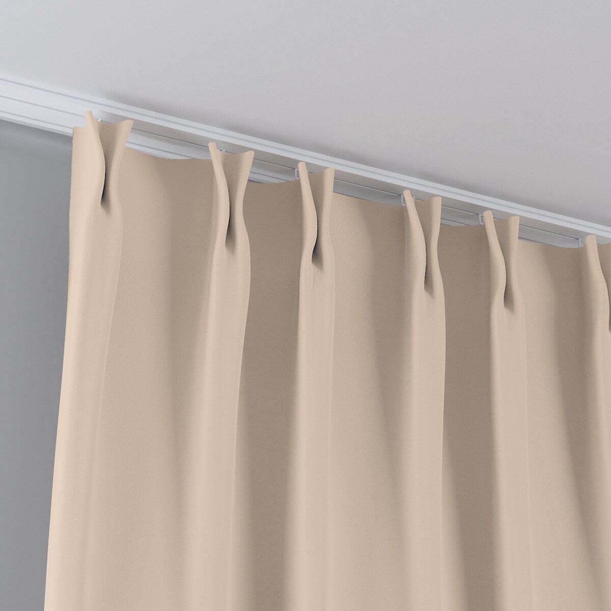 Zasłona na haczykach flex podwójnych 130x245 kremowy beż