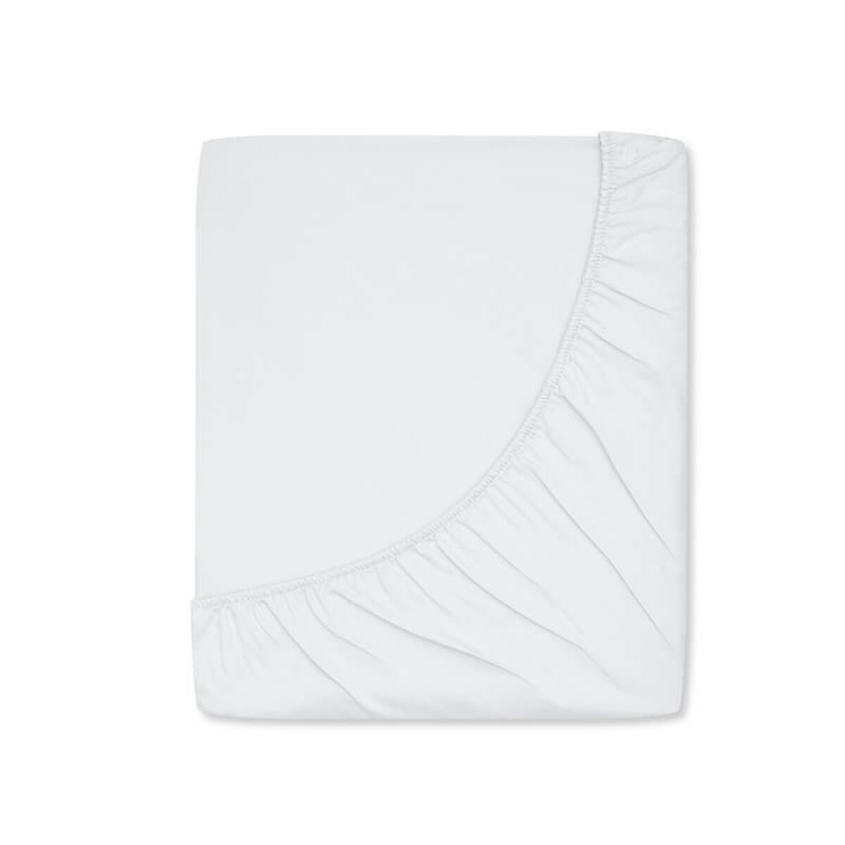 Prześcieradło satynowe z gumką pure white 160 x 200 cm