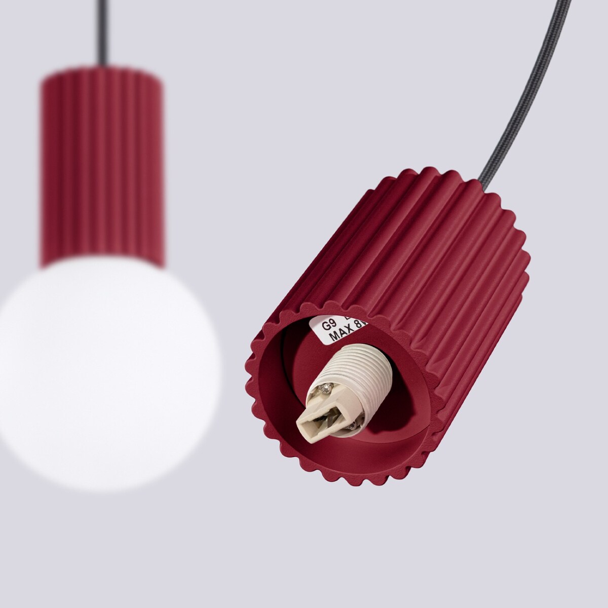 Lampa wisząca HALO 2L burgund